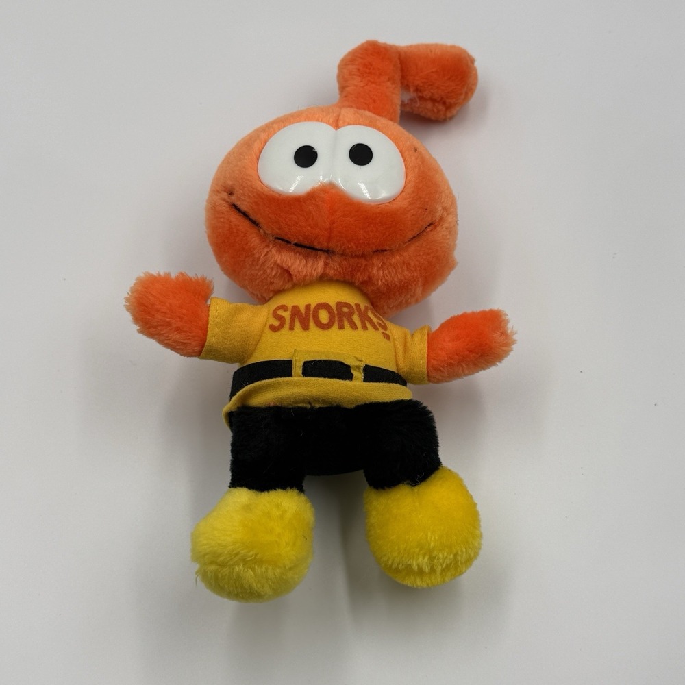 Vintage Snorks Plush‎ Toy Orange Character Hanna-Barbera Dakin 1980s